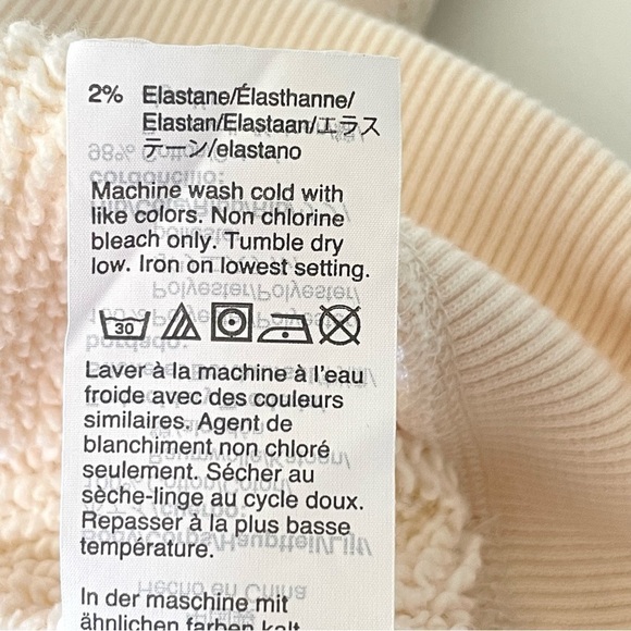 Madewell Lei-cation Embroidered Mainstay French Terry Pullover Sweatshirt Cream - Picture 16 of 16